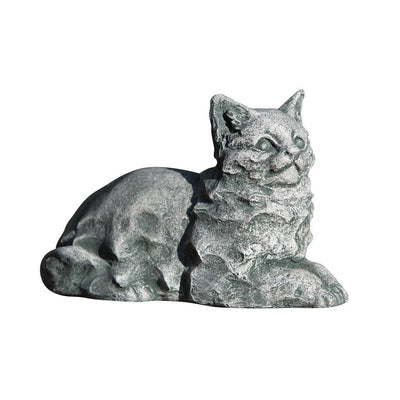 Alpine Stone Patina for the Campania International Cleo Cat Garden Statue, a medium gray with a bit of green to define the details