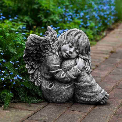 Campania International Eva Statue stained in the Alpine Stone patina, the ideal color for this garden statue.