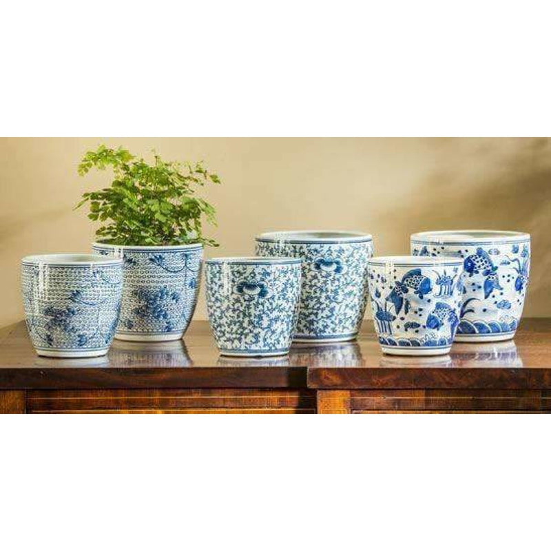 Campania International Cylindar Planter Set of 6 - Ceramic Planters