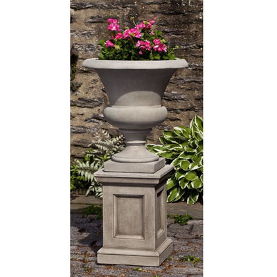 Campania International Wilton Urn with Barnett Pedestal, displayed in the best-selling hand-applied color.