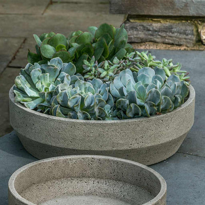 Campania International Beveled Terrace Small Bowl Made from cast stone.