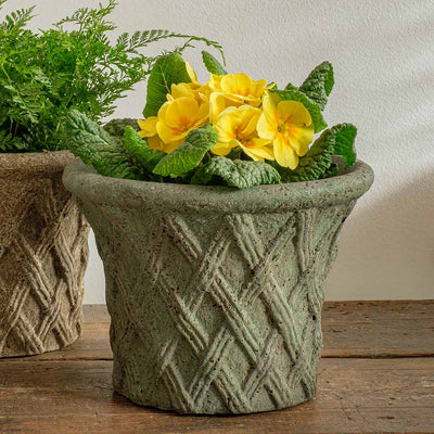 Campania International Antique Lattice Planter, displayed in the best-selling hand-applied color.
