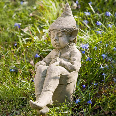 Campania International Joe Statue stained in the English Moss patina, the ideal color for this garden statue.