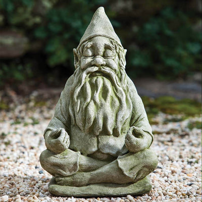 Campania International Big Fred Statue stained in the English Moss patina, the ideal color for this garden statue.